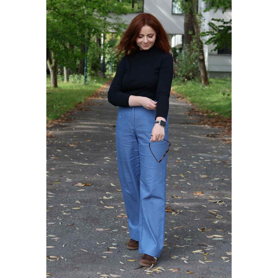 Szeroka - Jeansy z szerokimi nogawkami - jasny niebieski