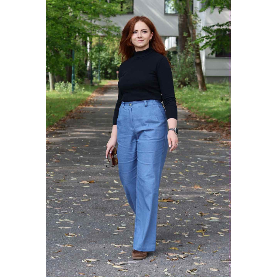 Szeroka - Jeansy z szerokimi nogawkami - jasny niebieski